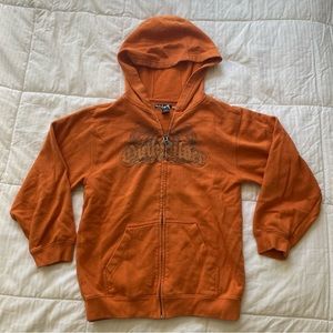 Kids Quiksilver Orange Zip-Up Hoodie